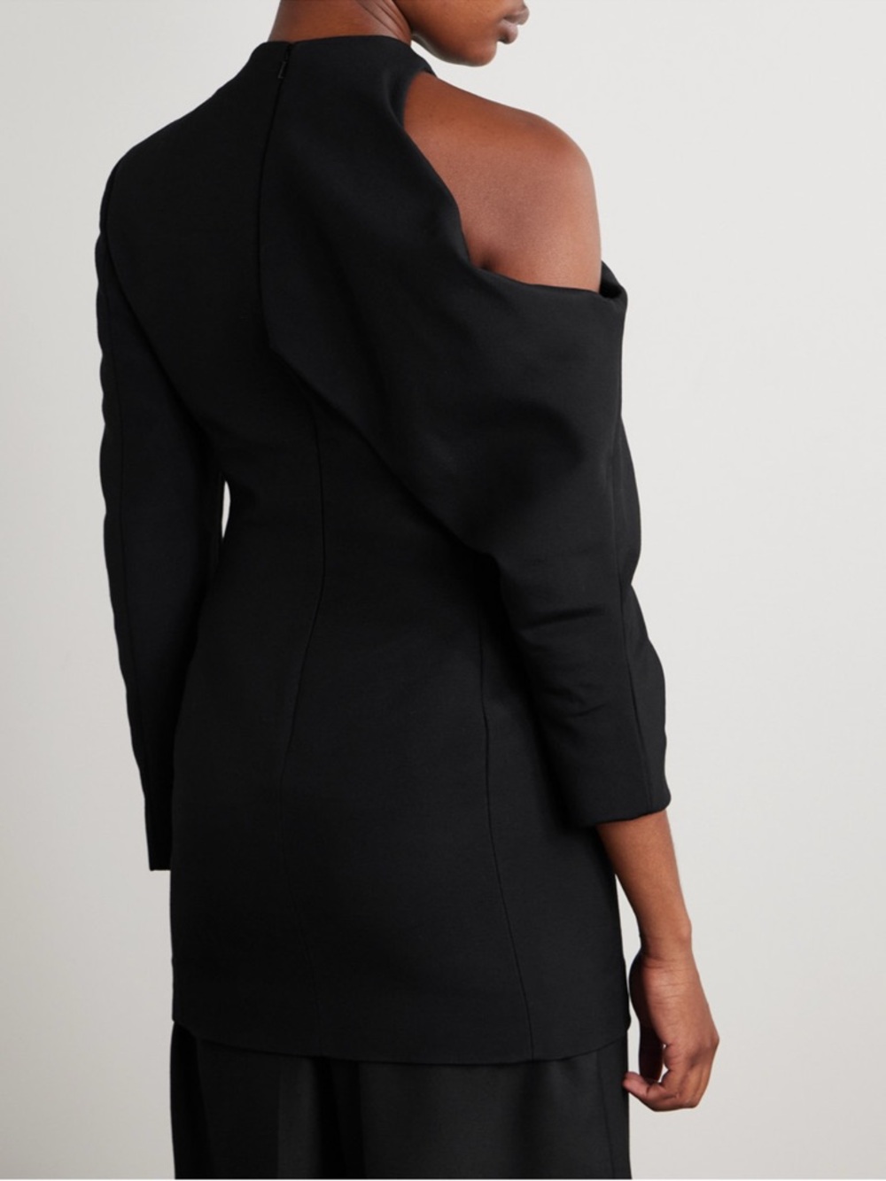 KHAITE Tristan one-shoulder draped cady top - Picture 2 of 8